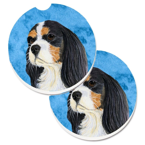 Carolines Treasures Blue Cavalier Spaniel Cup Holder Car Coaster, PK2 LH9369BUCARC - main